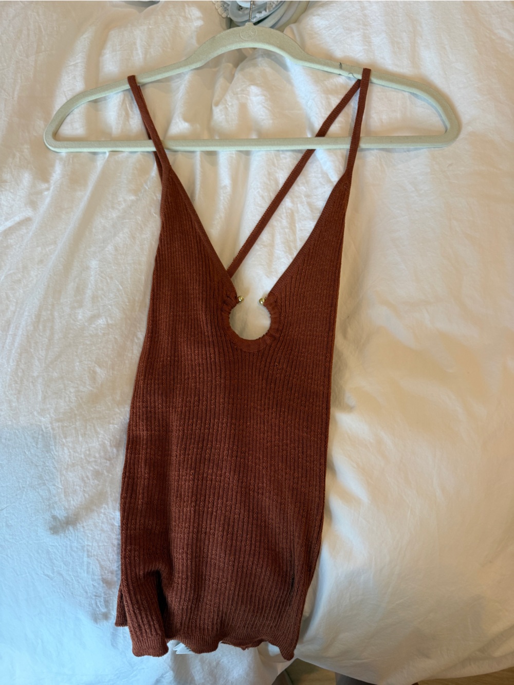 Sessun Knit Halter (rust/brown)